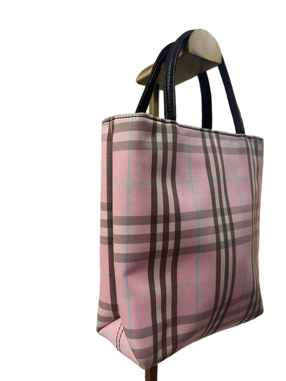 Burberry Pink Plaid Novacheck Mini Tote - Picture 5 of 13